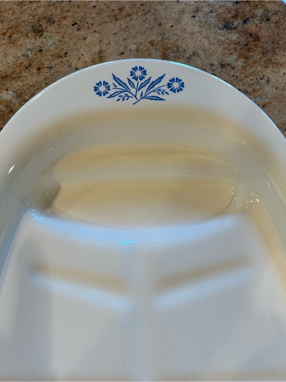 Corningware #P-19 Vintage Oval Platter Blue Cornflower 1950’s Flame Brand-stamp. - Picture 5 of 7
